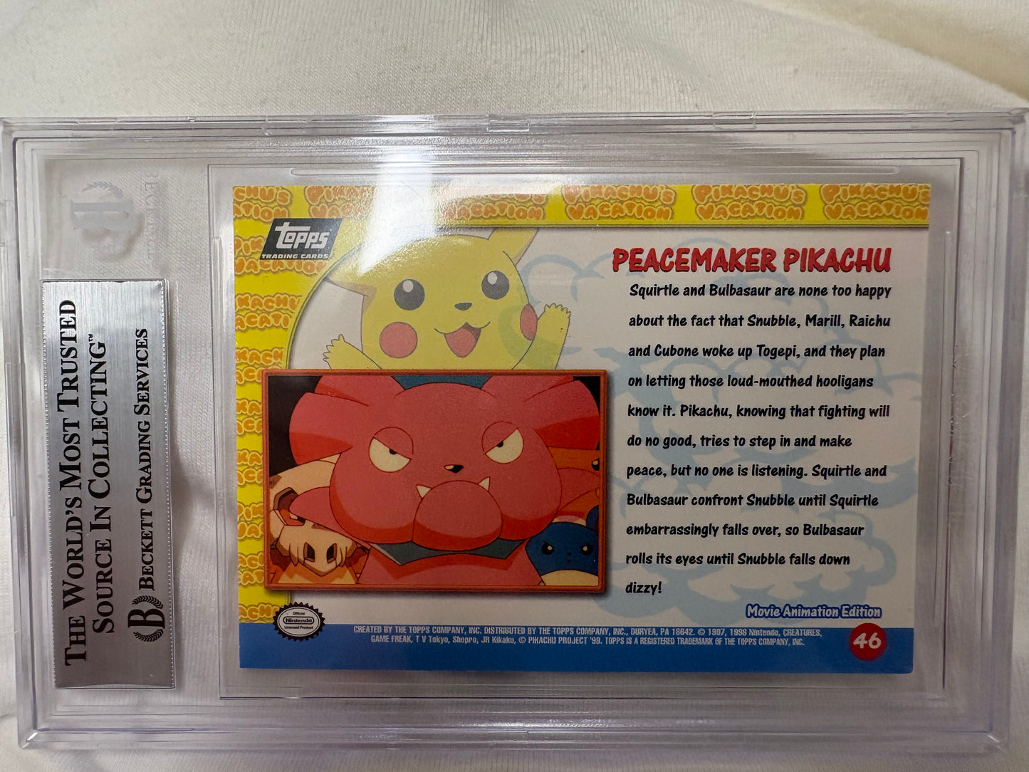 1999 Movie Animation Edition, Peacemaker Pikachu #46, Black Foil