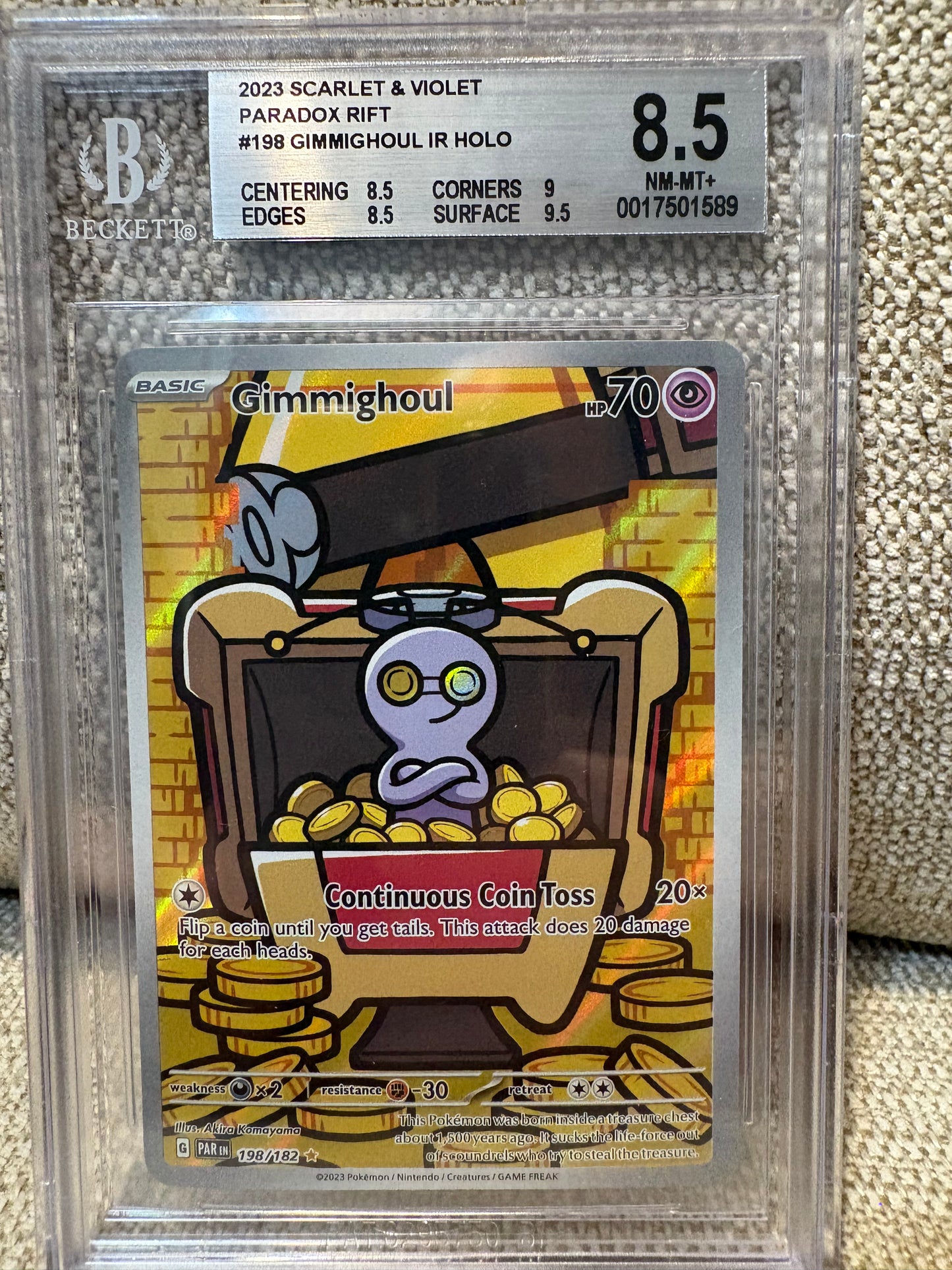 2023 Pokemon Scarlet & Violet Paradox Rift GIMMIGHOUL #198