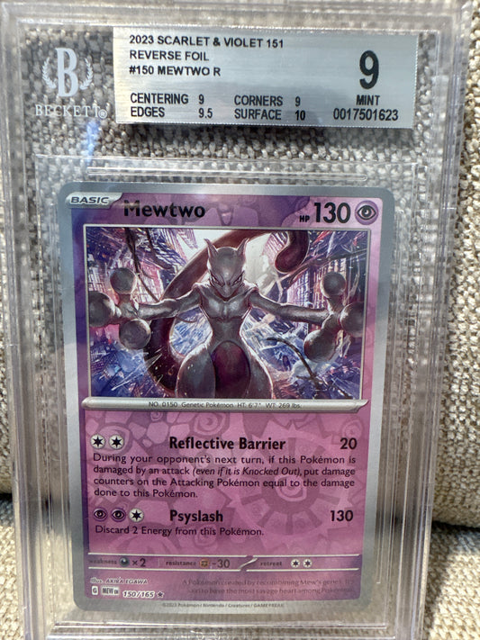 2023 Pokémon Scarlet & Violet 151 MEWTWO #150 REVERSE FOIL