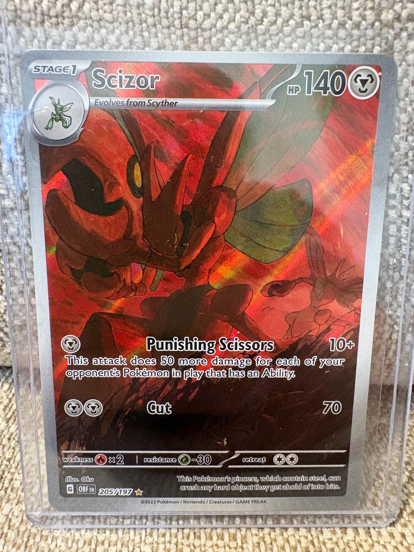 2023 Pokémon Obsidian Flame Scizor #205