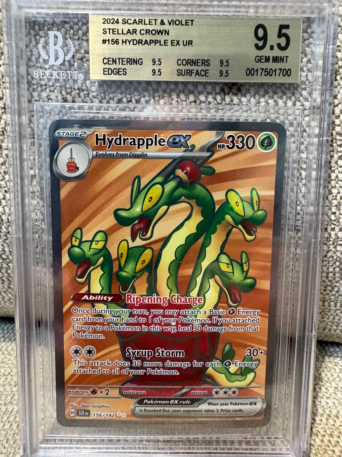 2024 Pokemon Scarlet & Violet Stellar Crown HYDRAPPLE EX #156
