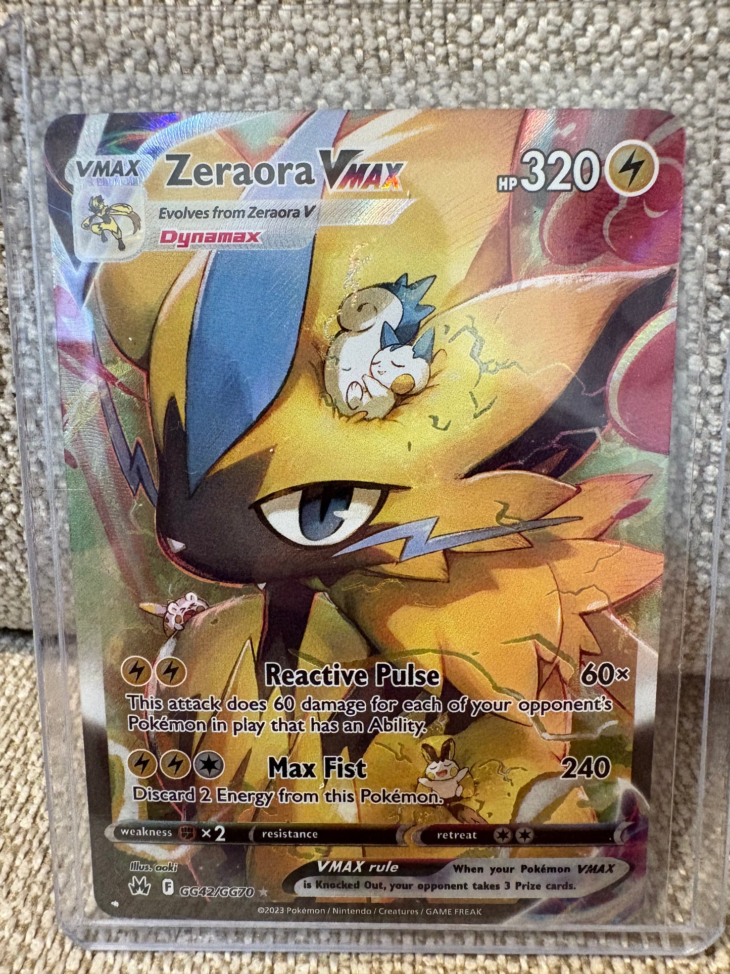 2023 Pokémon Crown Zenith Zeraora VMax #GG42
