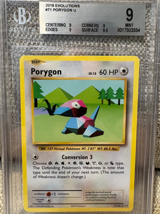 2016 Pokemon Evolutions PORYGON #71