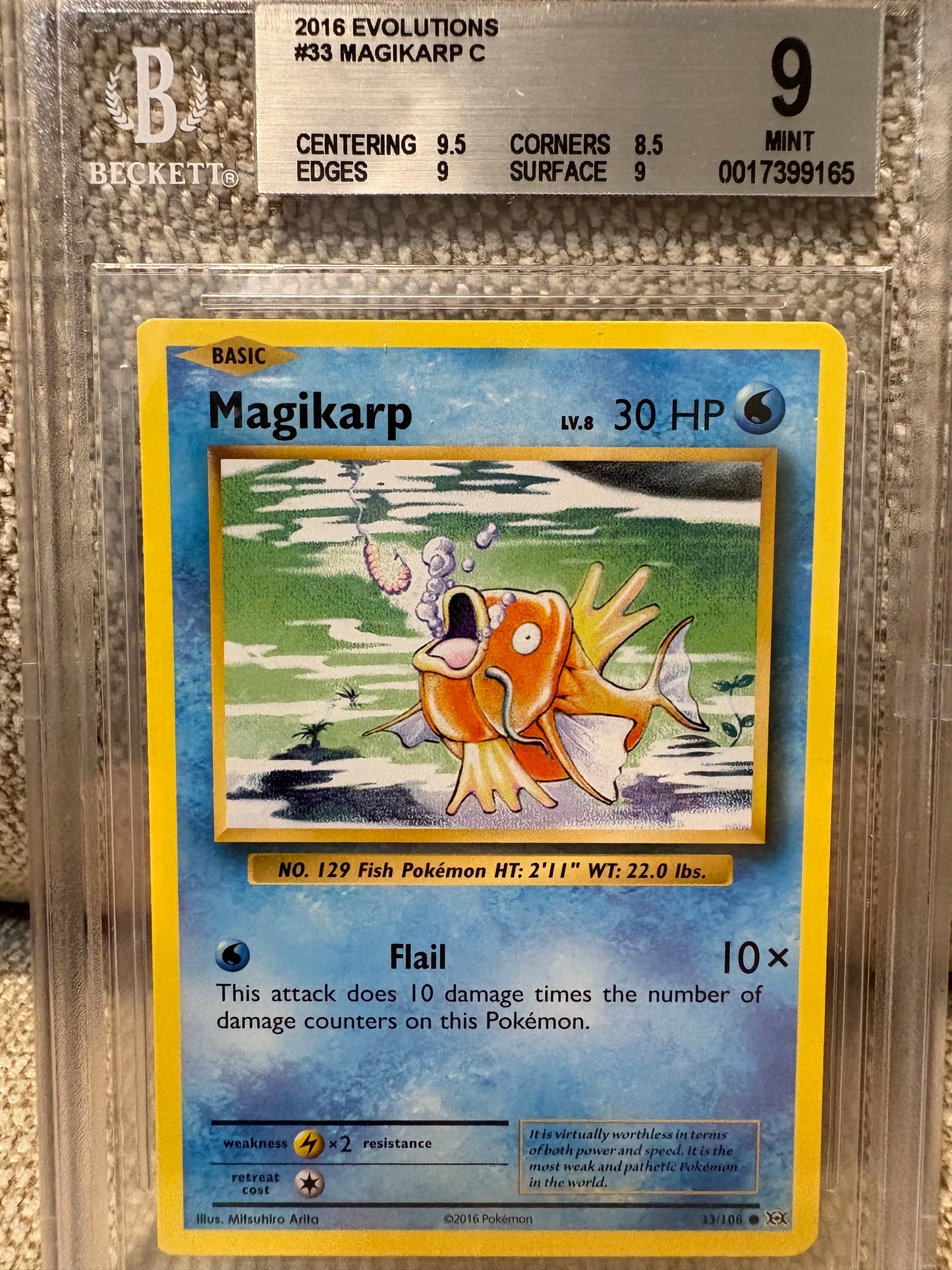 2016 Pokemon Evolutions MAGIKARP #33