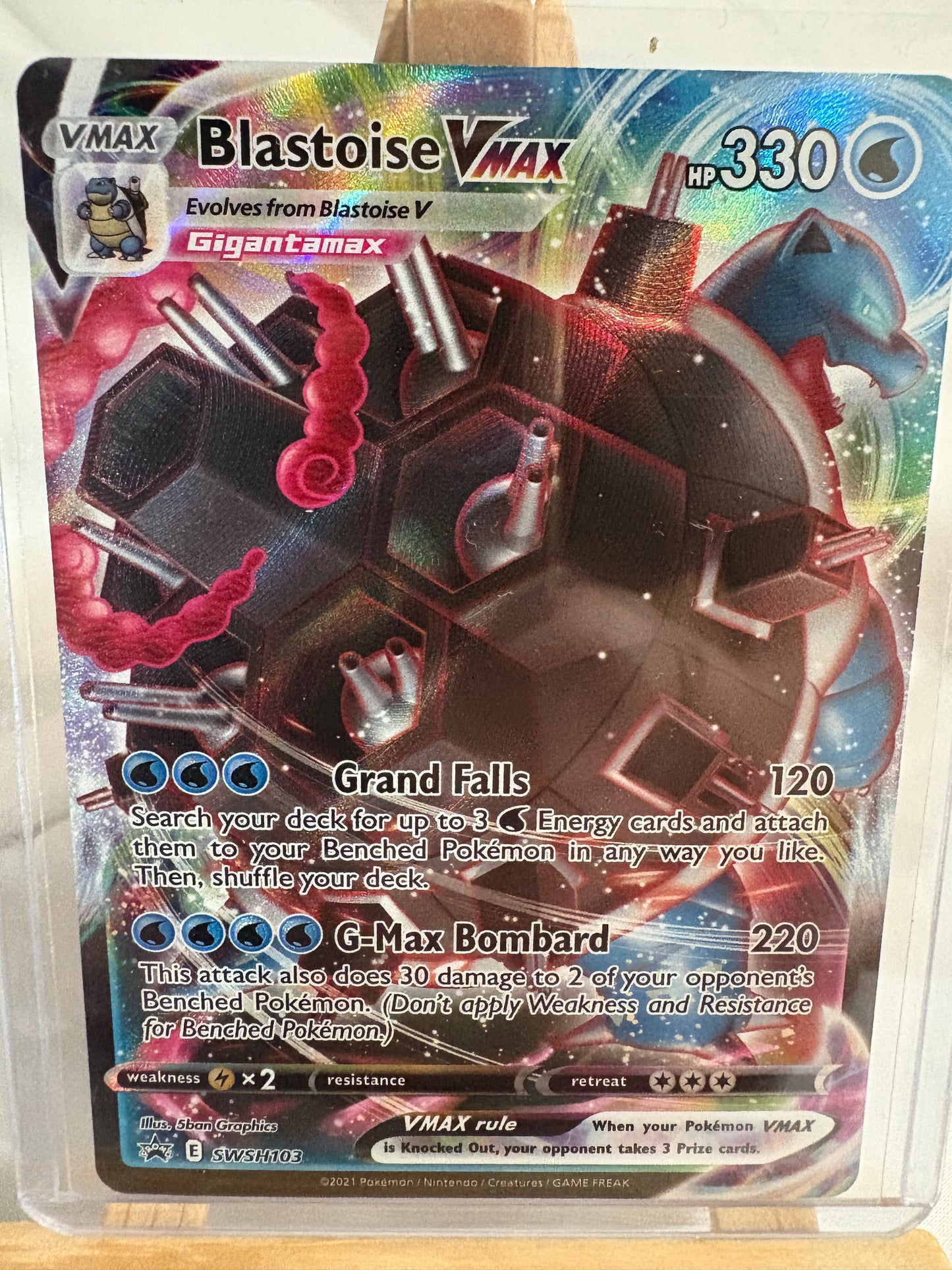 2021 Pokémon Promos Black Star Blastoise VMAX #SWSH103