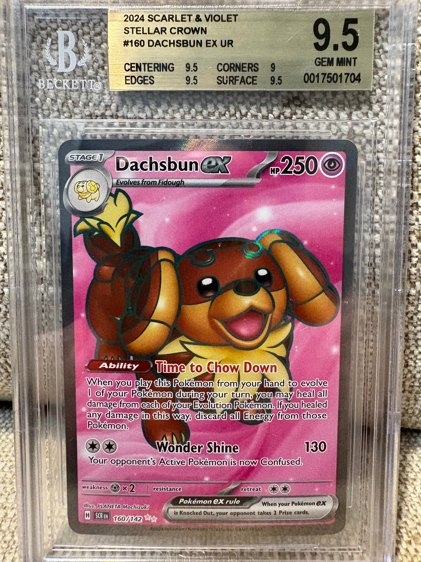 2024 Pokemon Scarlet & Violet Stellar Crown DACHSBUN EX #160