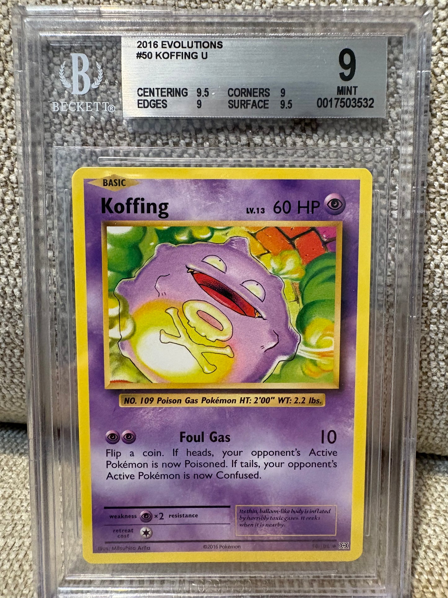 2016 Pokemon Evolutions KOFFING #50