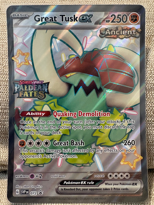 2025 Pokemon Black Star Promo GREAT TUSK EX JUMBO #72