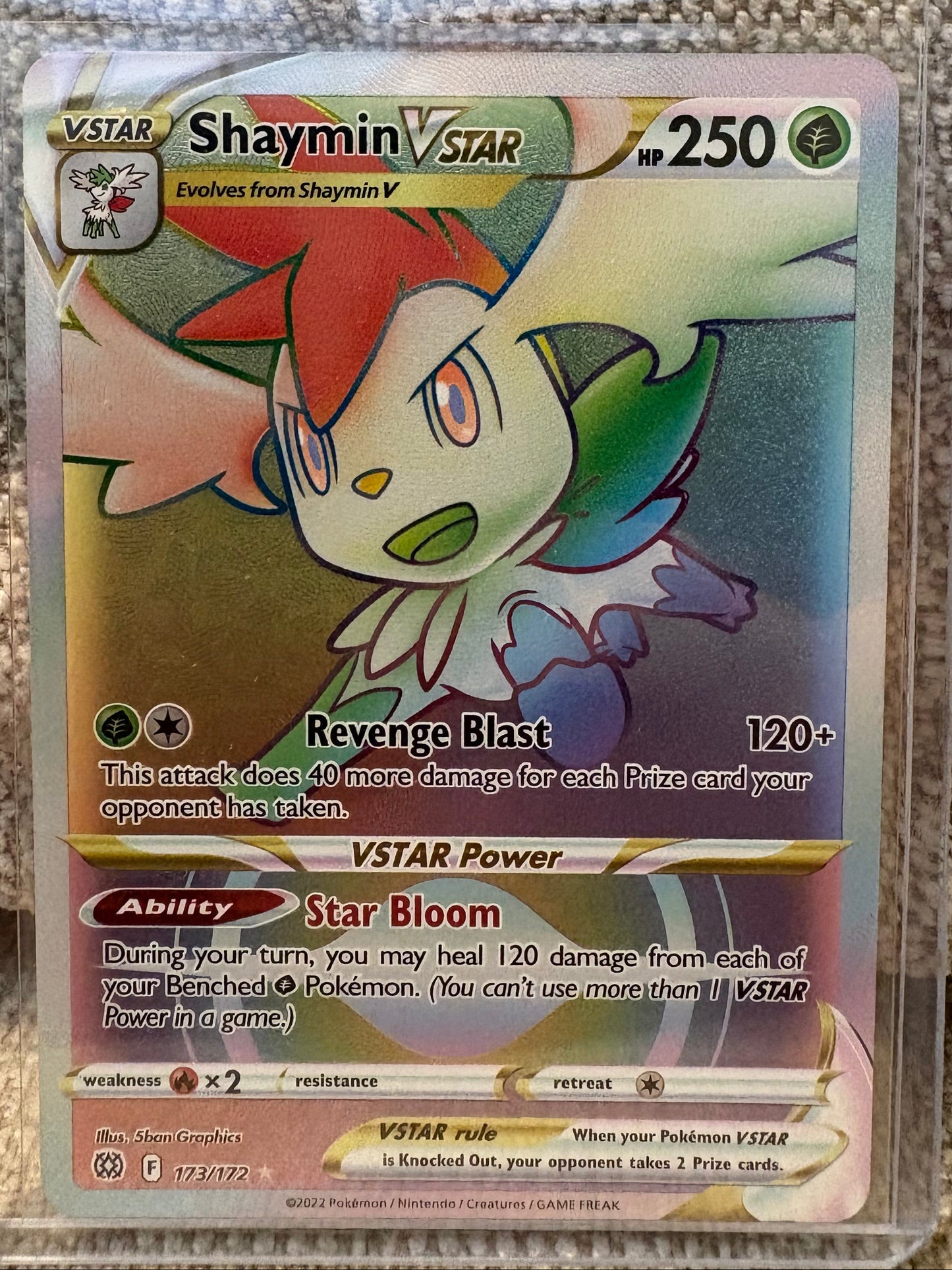 2022 Pokemon Brillant Stars SHAYMIN VSTAR #173