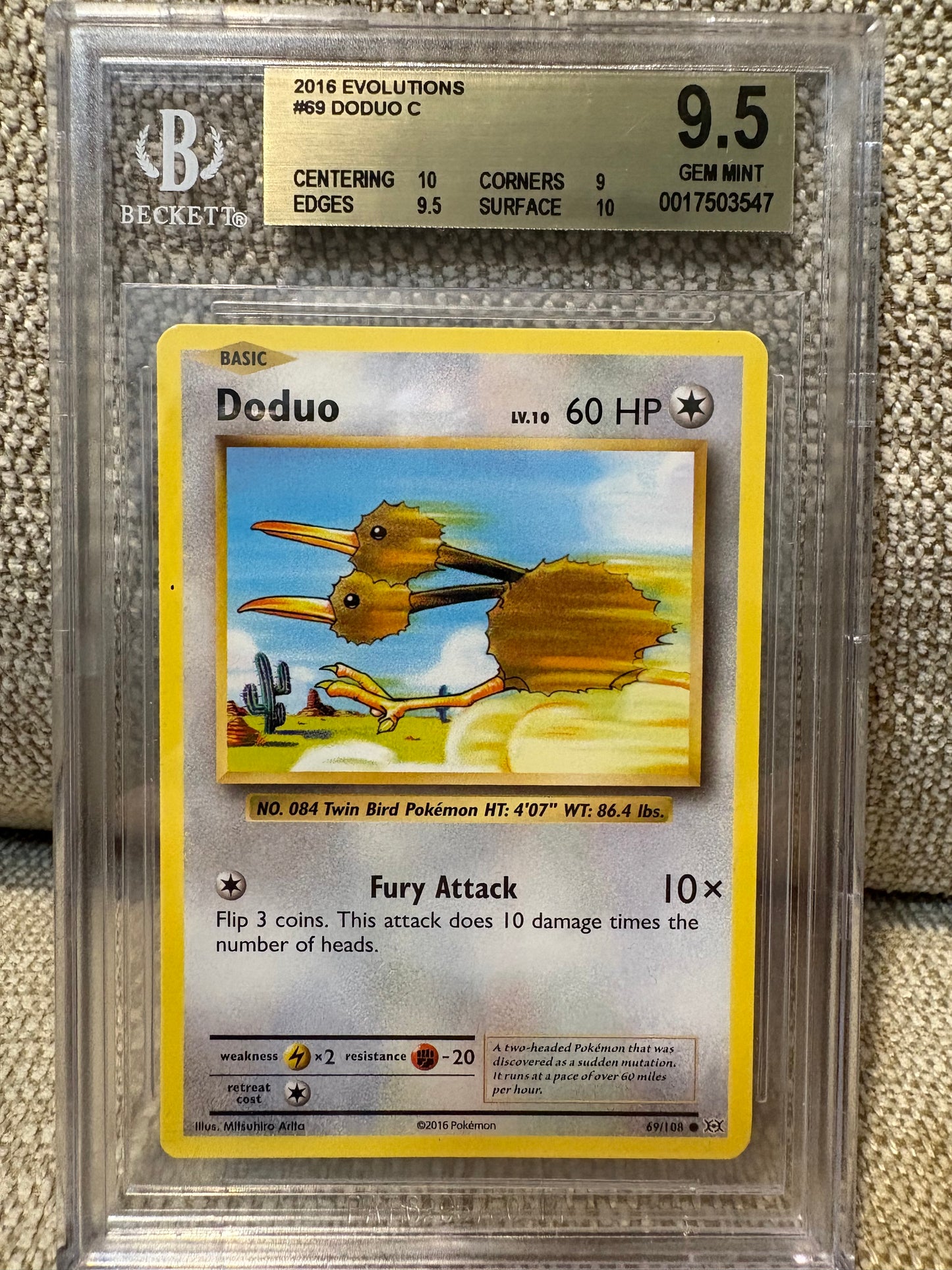 2016 Pokemon Evolutions DODUO #69