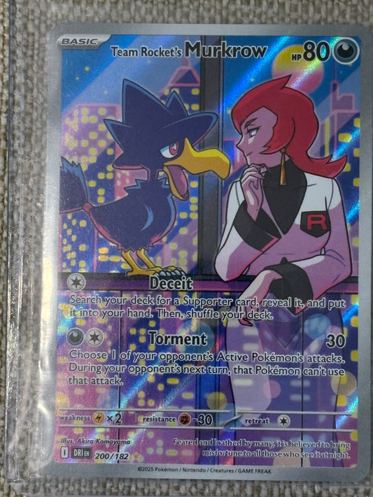2025 Pokemon Destined Rivals TEAM ROCKET MURKROW #200