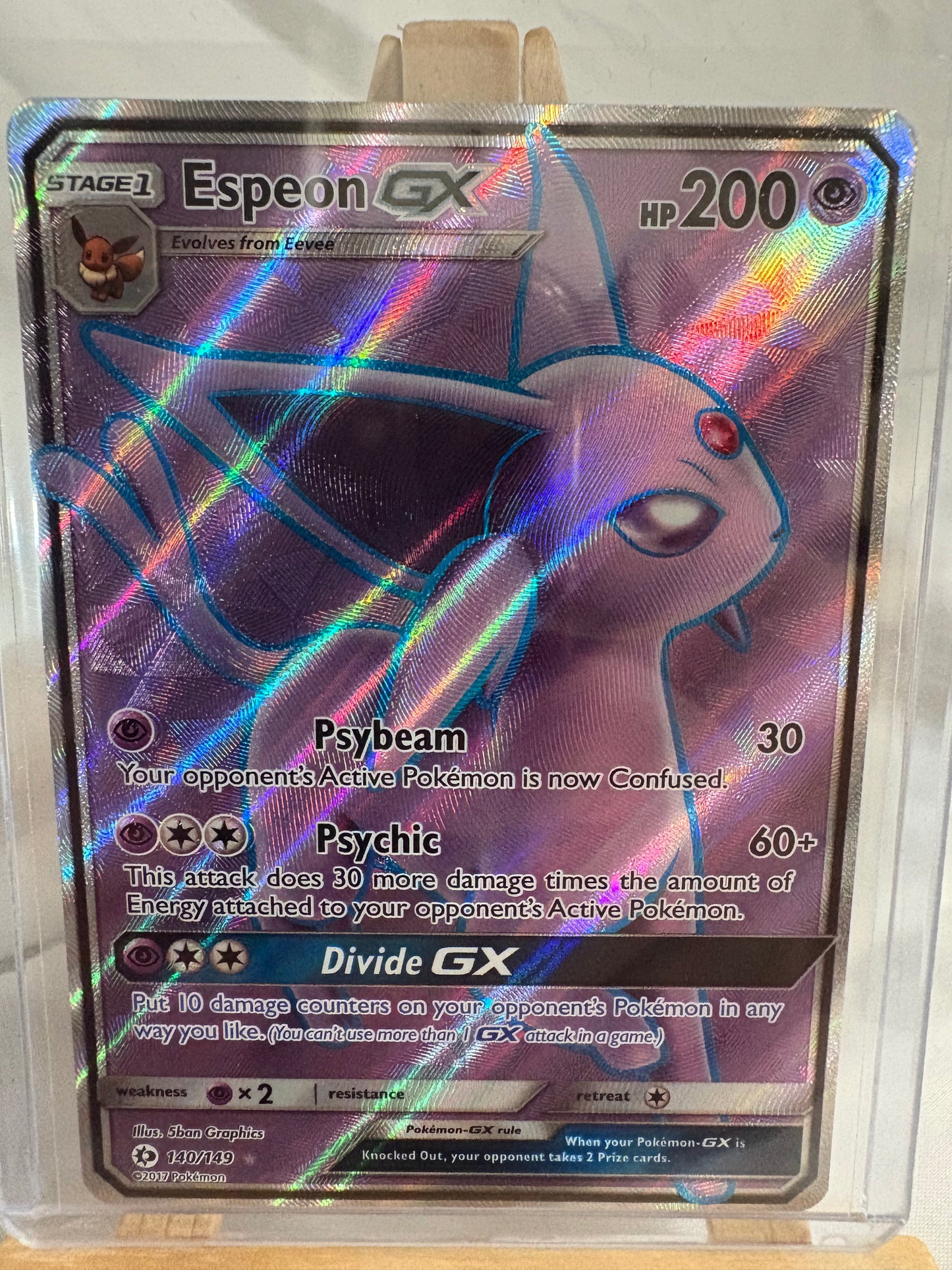 2017 Sun & Moon Espeon GX #140