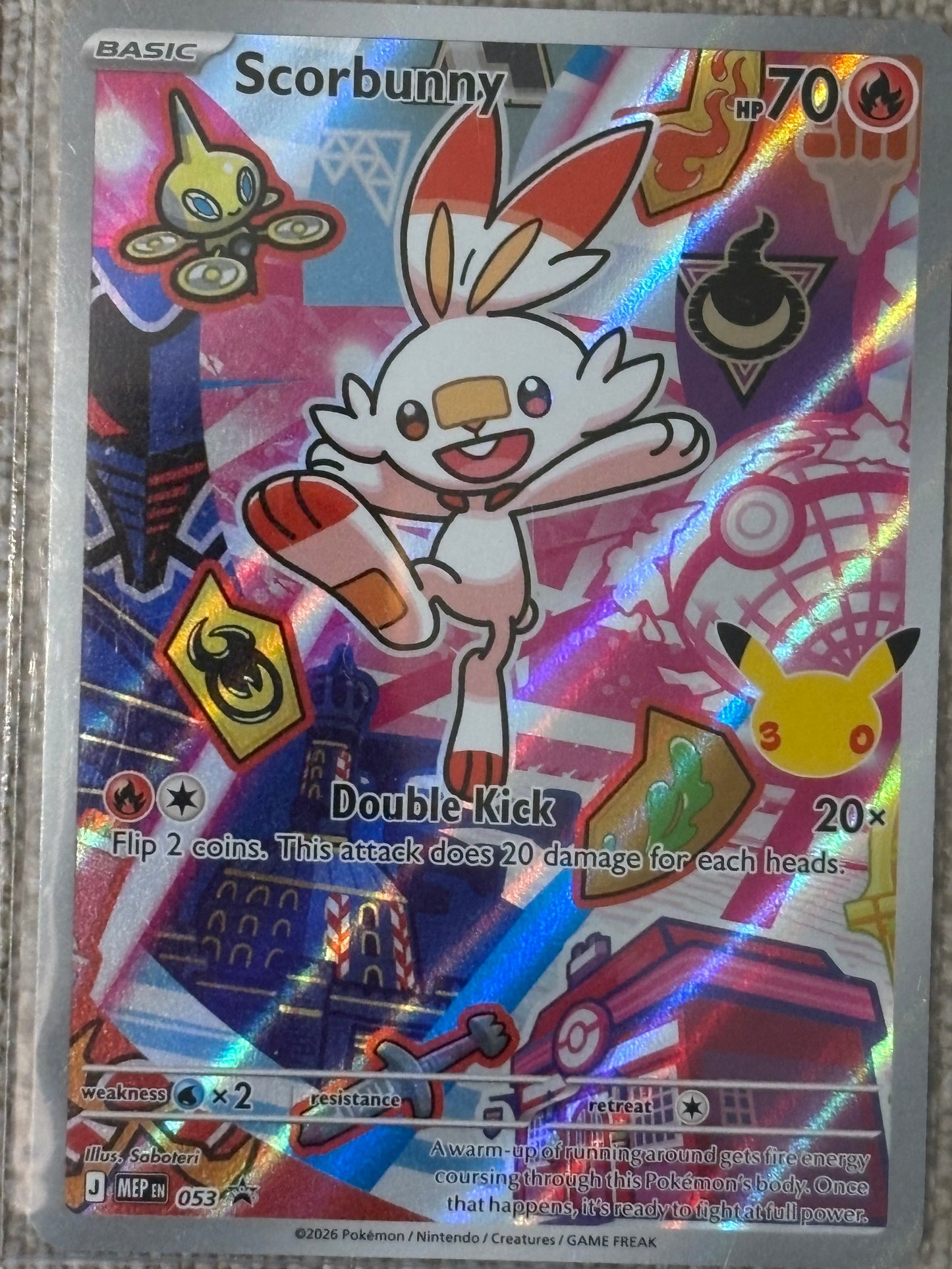 2026 Pokemon First Partner Illustration Collection Series 2 SCORBUNNY #53