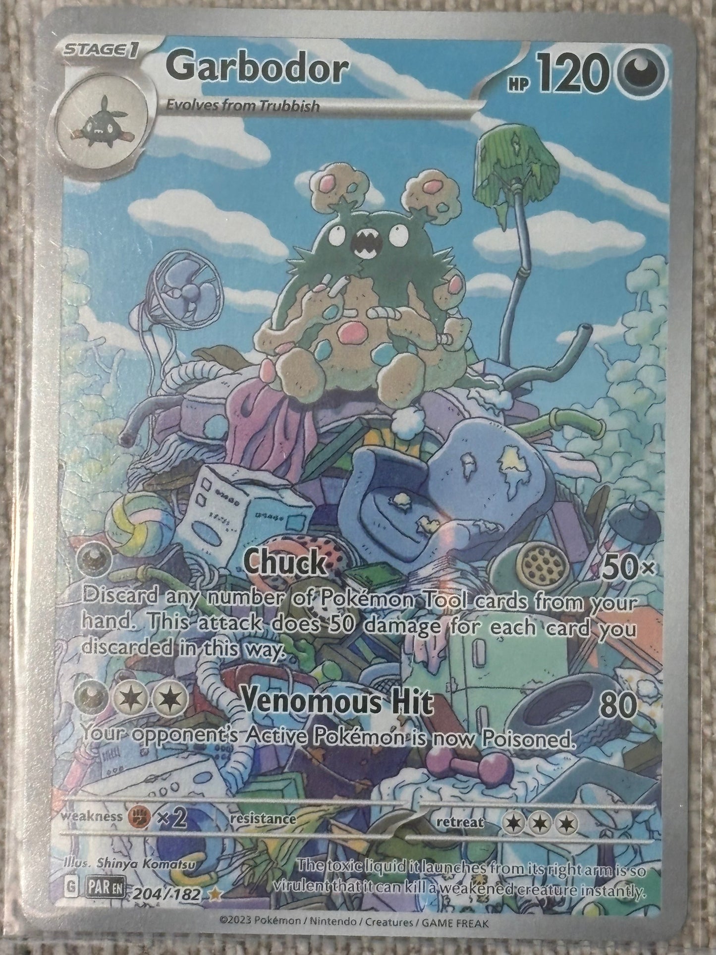 2023 Pokemon Scarlet & Violet, Paradox Rift, GARBODOR # 204