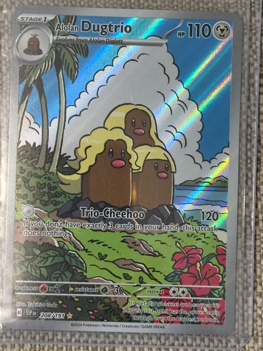 2024 Pokemon Surging Sparks, ALOLAN DUGTRIO #208
