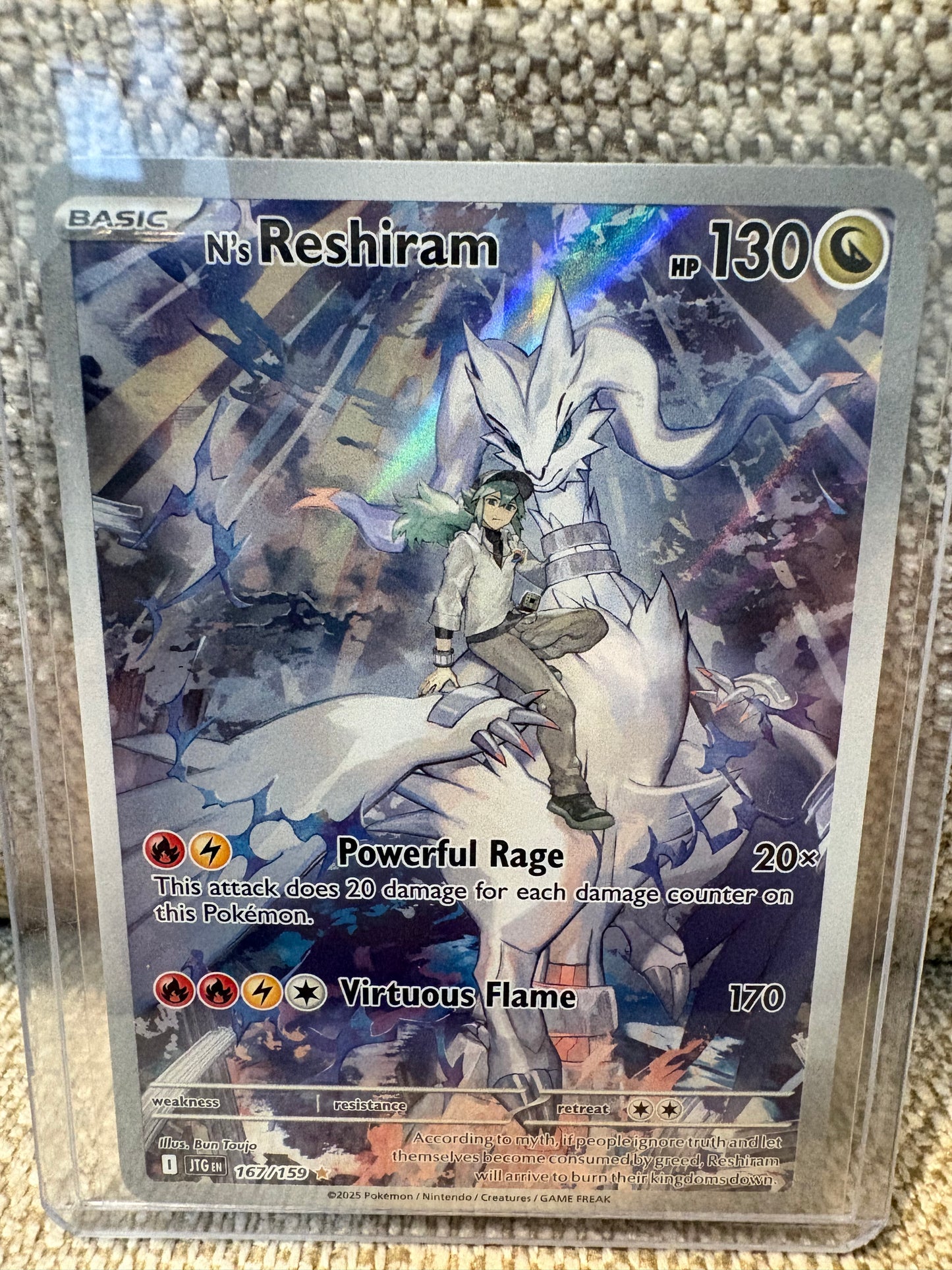 2025 Pokemon Journey Together N'S RESHIRAM #167