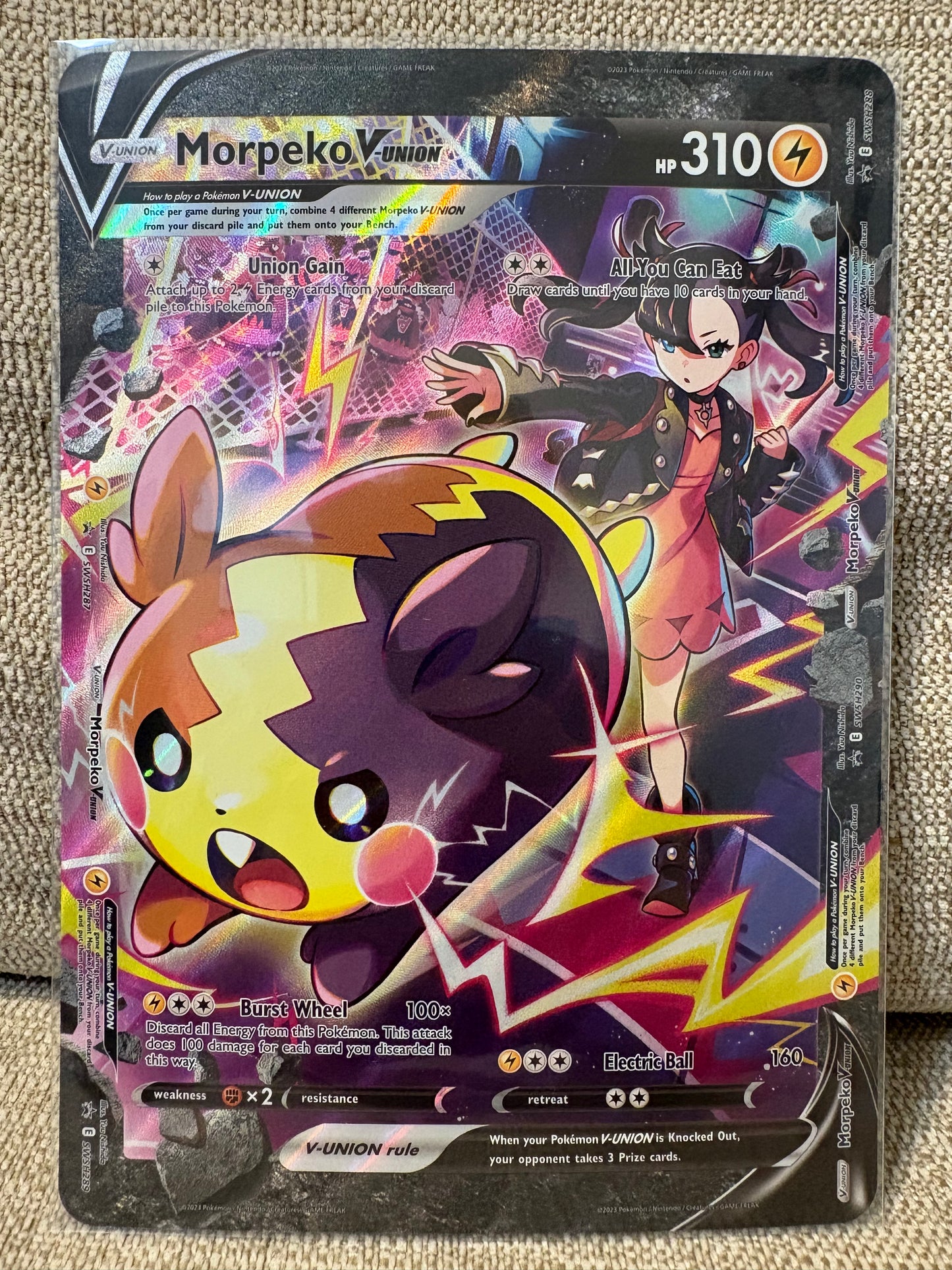 2022 Pokémon Promo Morpeko V-Union JUMBO SWSH 287-290