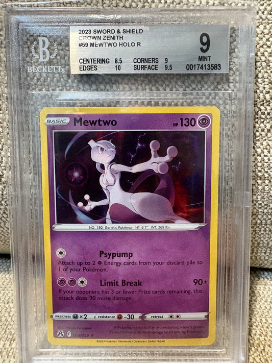 2023 Pokemon Sword & Shield Crown Zenith MEWTWO #59