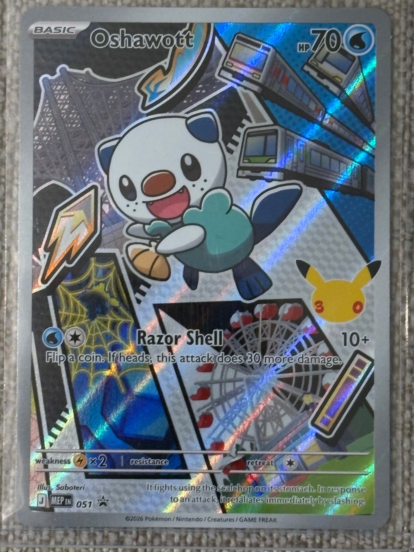2026 Pokemon First Partner Illustration Collection Series 2 OSHAWOTT #51