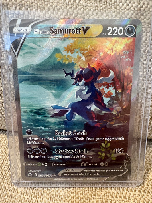 2023 Pokémon Crown Zenith Hisuian Samurott V #GG51