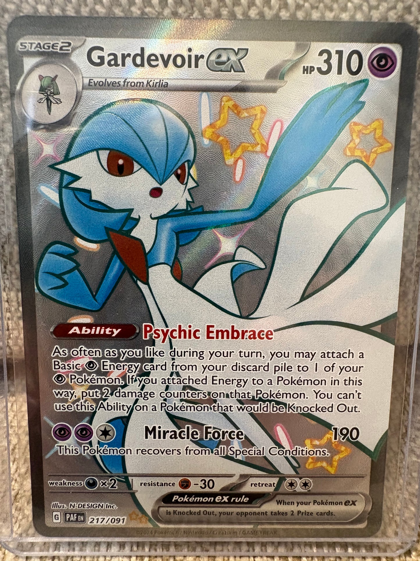 2024 Pokemon Paldean Fates GARDEVOIR EX #217