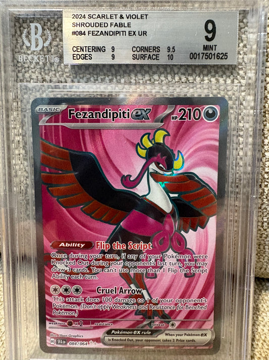 2024 Pokemon Scarlet & Violet Shrouded Fable FEZANDIPITI EX #84