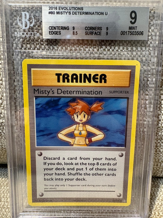 2016 Pokemon Evolutions MISTY'S DETERMINATION #80