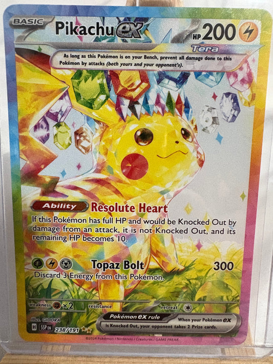 2024 Surging Sparks Pikachu EX #238