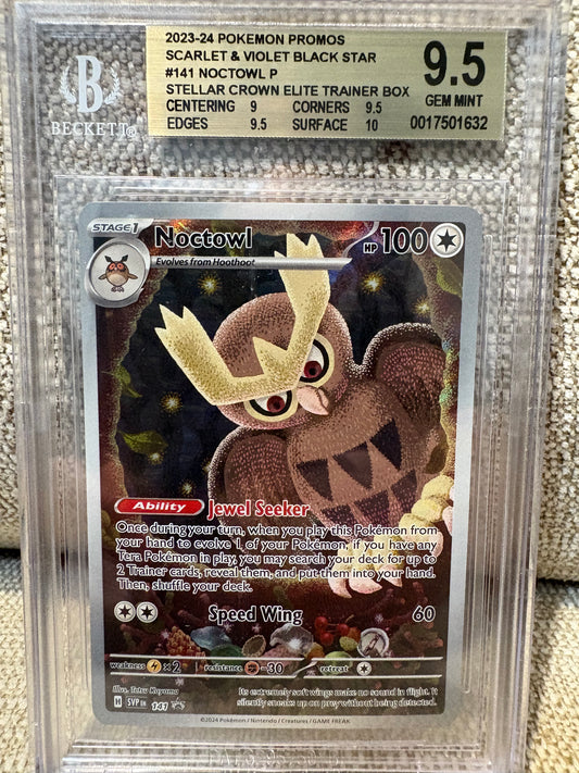 2023-24 Pokemon PROMOS Scarlet & Violet Black Star Stellar Crown NOCTOWL #141