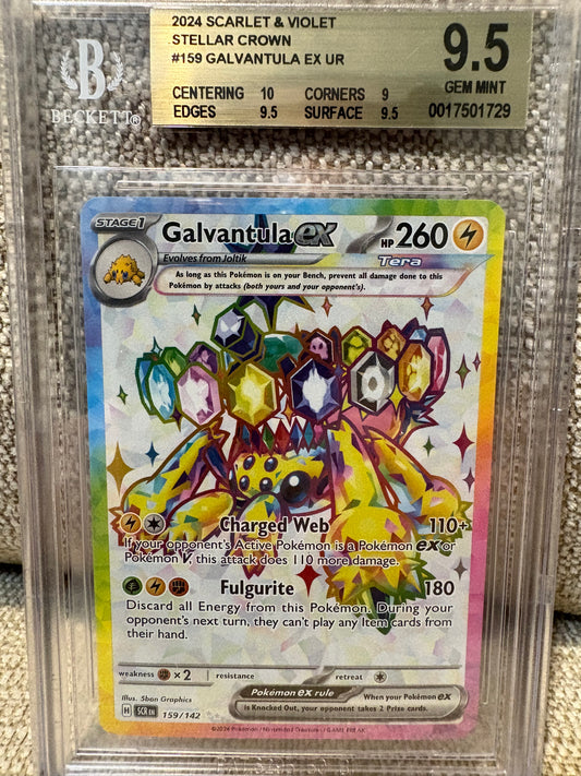 2024 Pokemon Scarlet & Violet Stellar Crown GALVANTULA EX #159