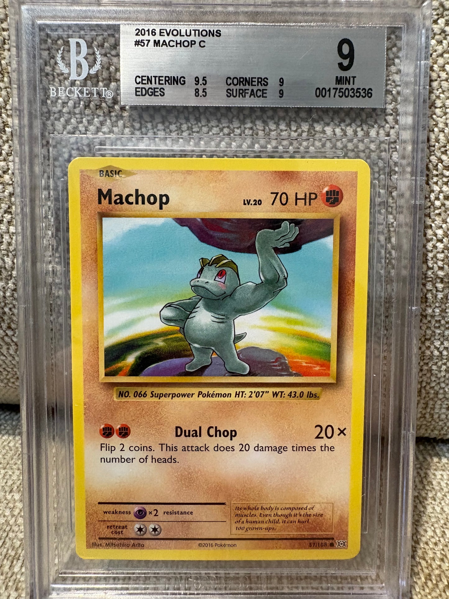 2016 Pokemon Evolutions MACHOP #57