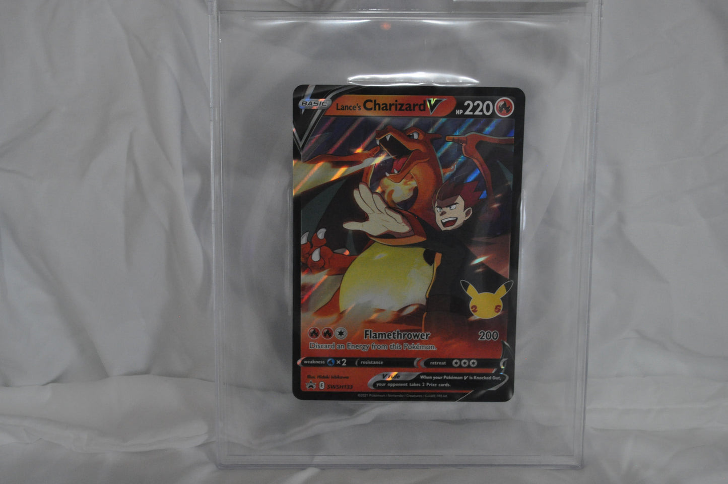 2019-2022 Pokemon Promos Sword & Shield Black Star Lance's Charizard V Jumbo Celebrations Collection #SWSH133
