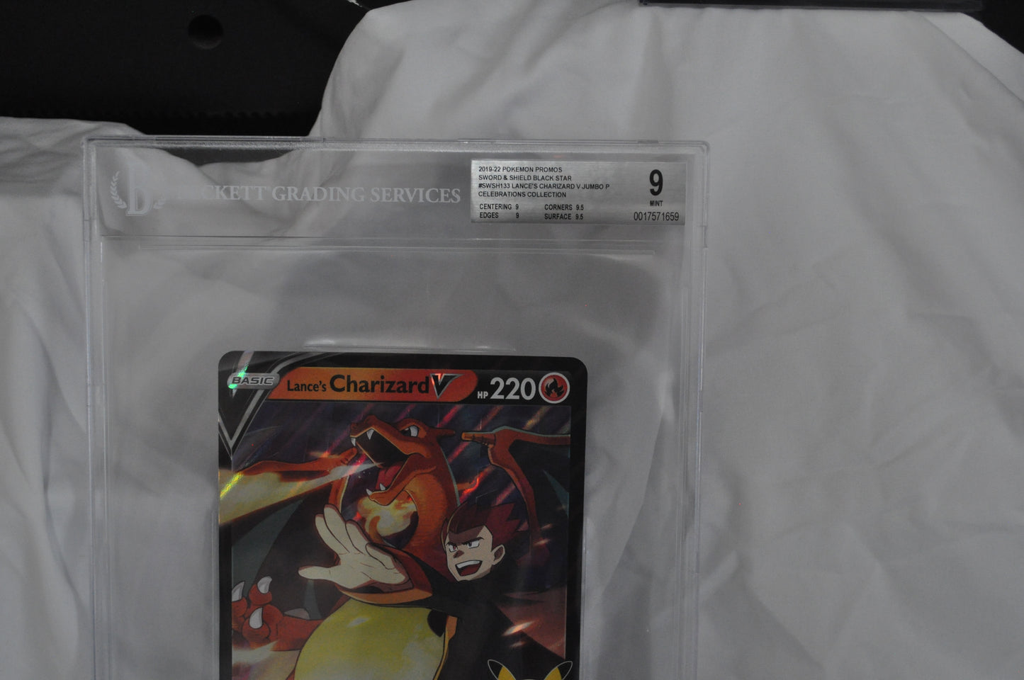 2019-2022 Pokemon Promos Sword & Shield Black Star Lance's Charizard V Jumbo Celebrations Collection #SWSH133
