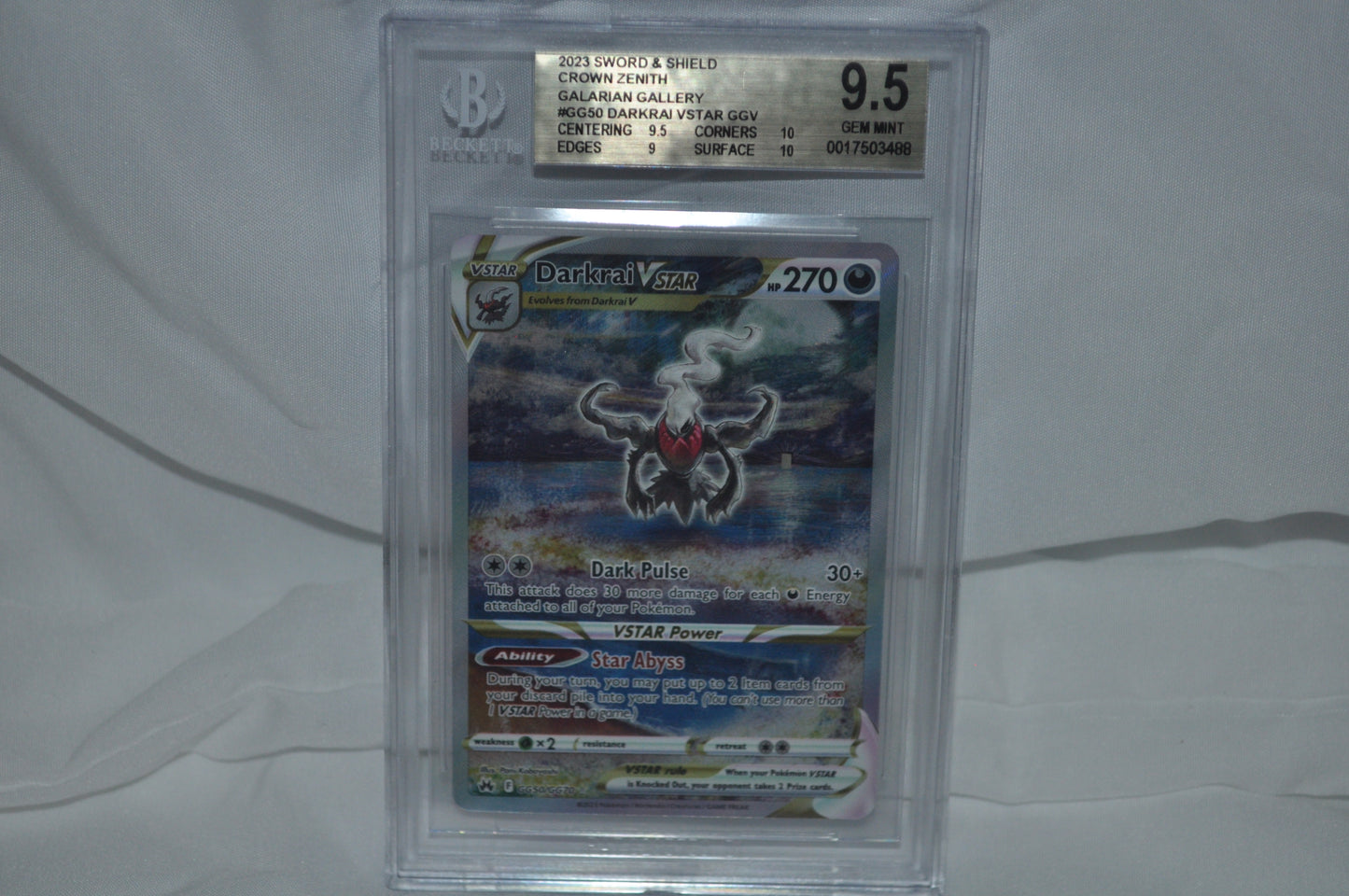 2023 Sword & Shield Crown Zenith, Galarian Gallery, Darkrai VSTAR #GG50