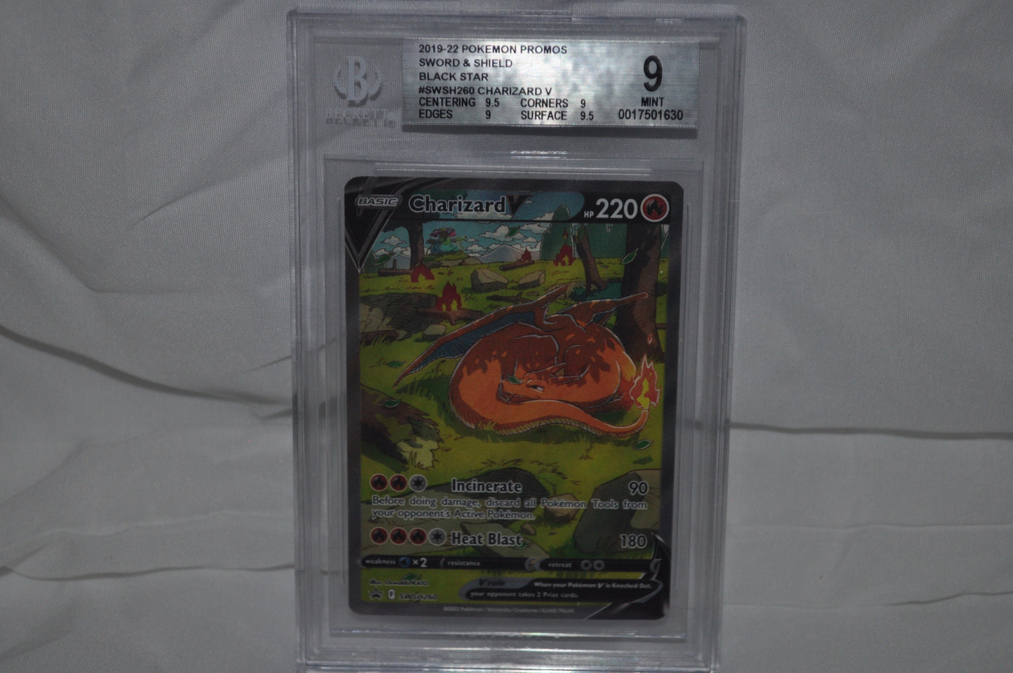 2019-2022 Pokemon Promos, Sword & Shield Black Star, Charizard V #SWSH260