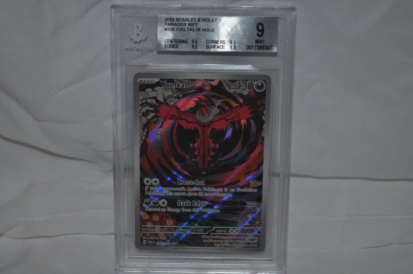 2023 Scarlet & Violet, Paradox Rift, Yveltal Holo #205