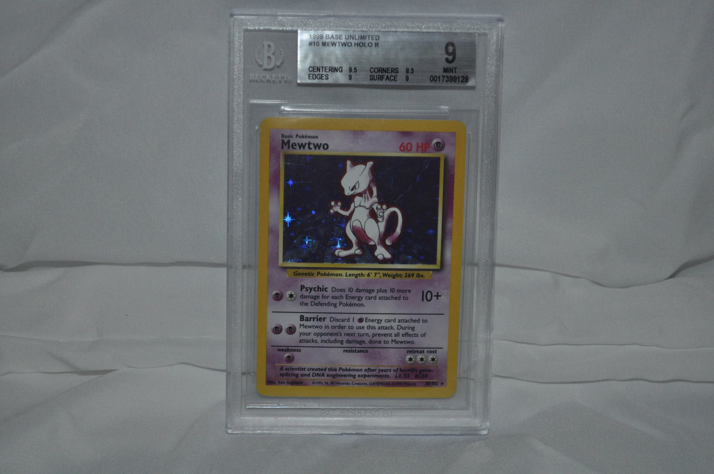 1999 Base Set Unlimited, Mewtwo Holo #10
