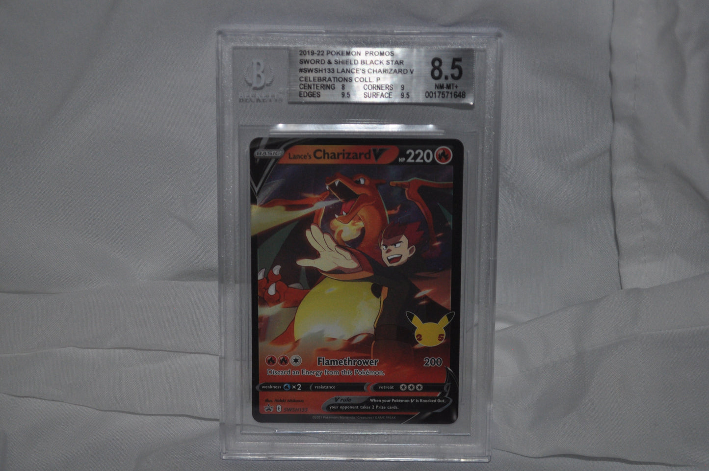 2019-2022 Pokemon Promos Sword & Shield Black star, Lance's Charizard V SWSH133, Celebrations Collection