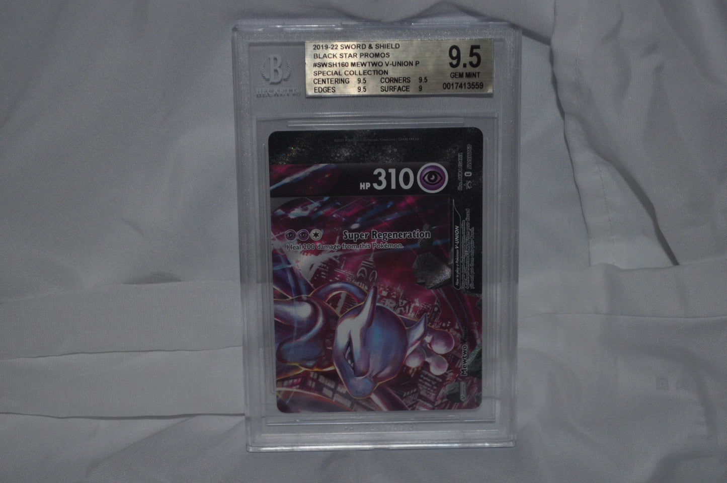 2019-2022 Sword & Shield Black Star Promos, Mewtwo V-Union #SWSH160