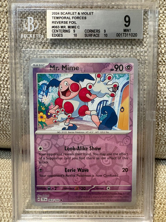 2024 Pokemon Scarlet & Violet Temporal Forces MR. MIME #63 REVERSE FOIL