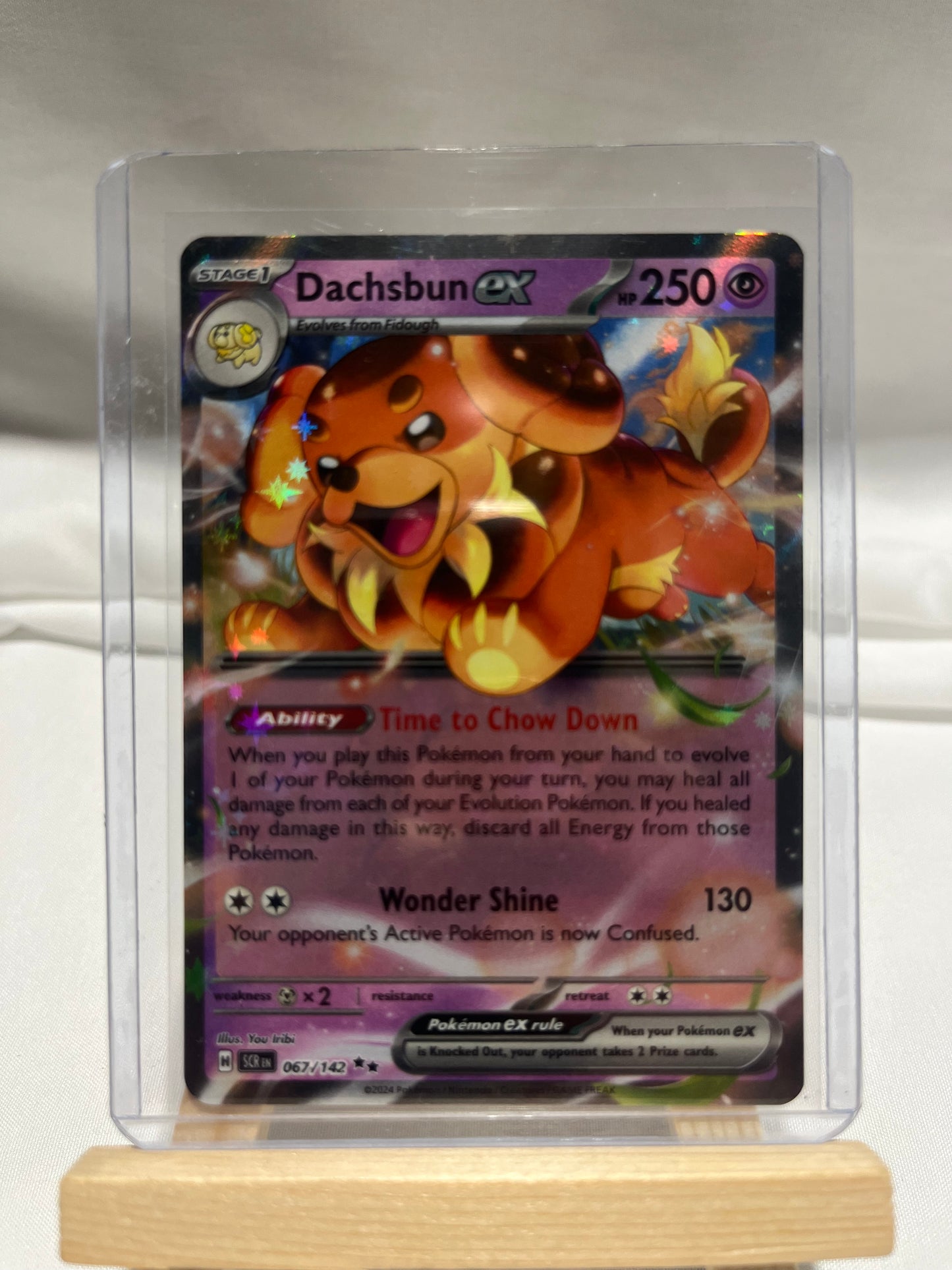 2024 Pokemon Scarlet & Violet Stellar Crown Dachsbun EX #67