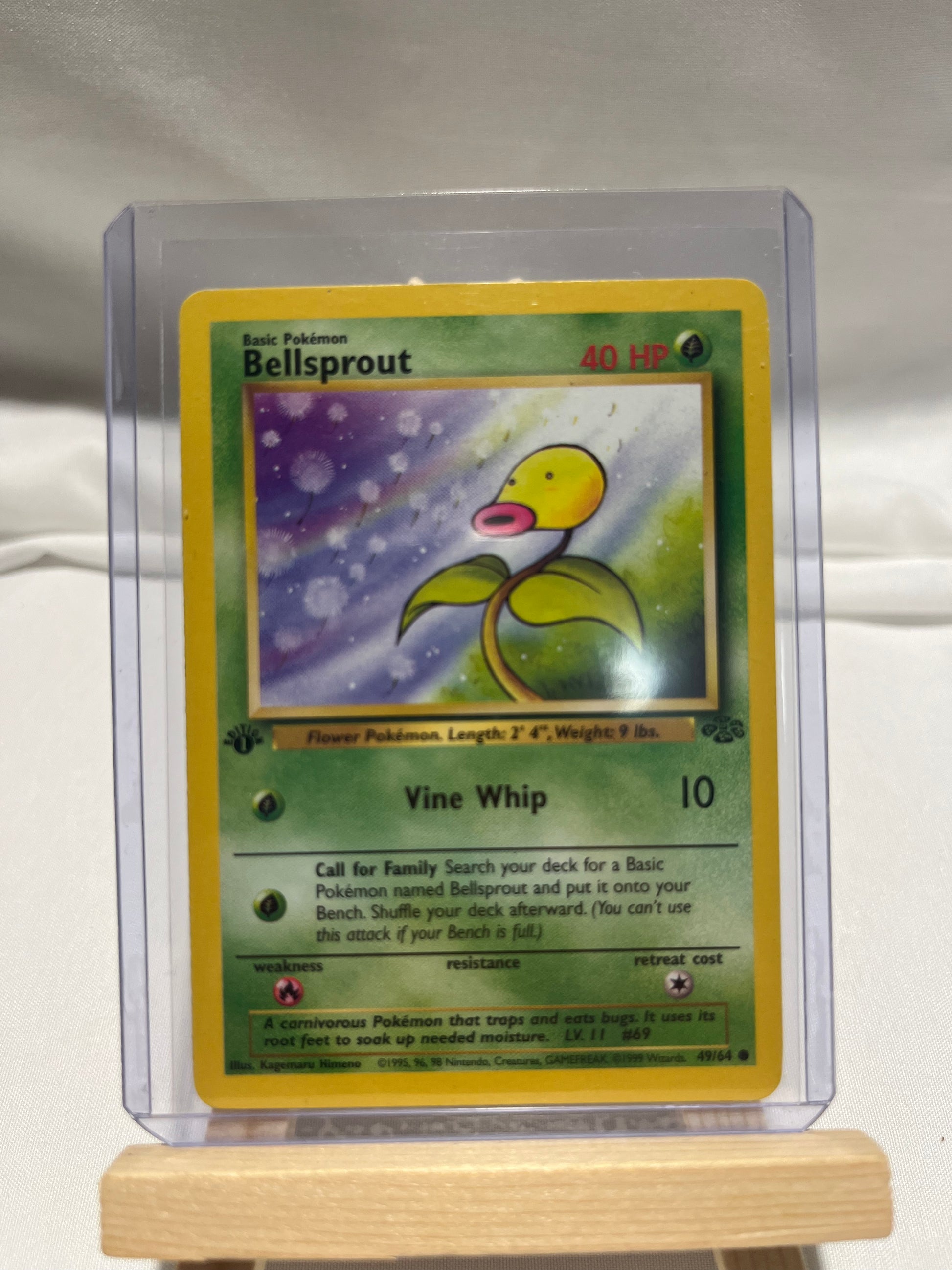 1999 Pokemon Jungle Bellsprout 1st Edition #49 – KRPOKE CARDS