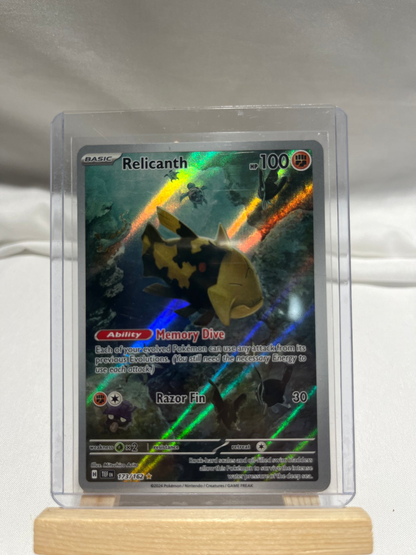 2024 Pokemon Scarlet & Violet Temporal Forces Relicanth Illustration Rare #173