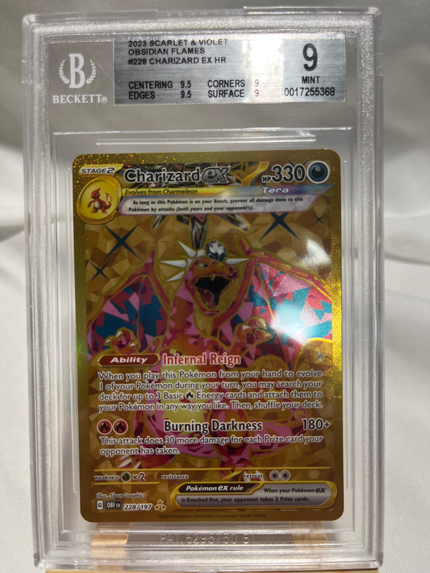 2023 Pokemon Scarlet & Violet Obsidian Flames Charizard EX #228