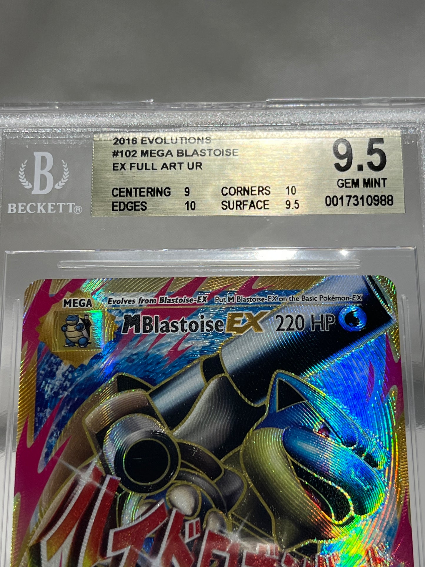2016 Pokémon Evolutions Mega Blastoise EX Full Art #102
